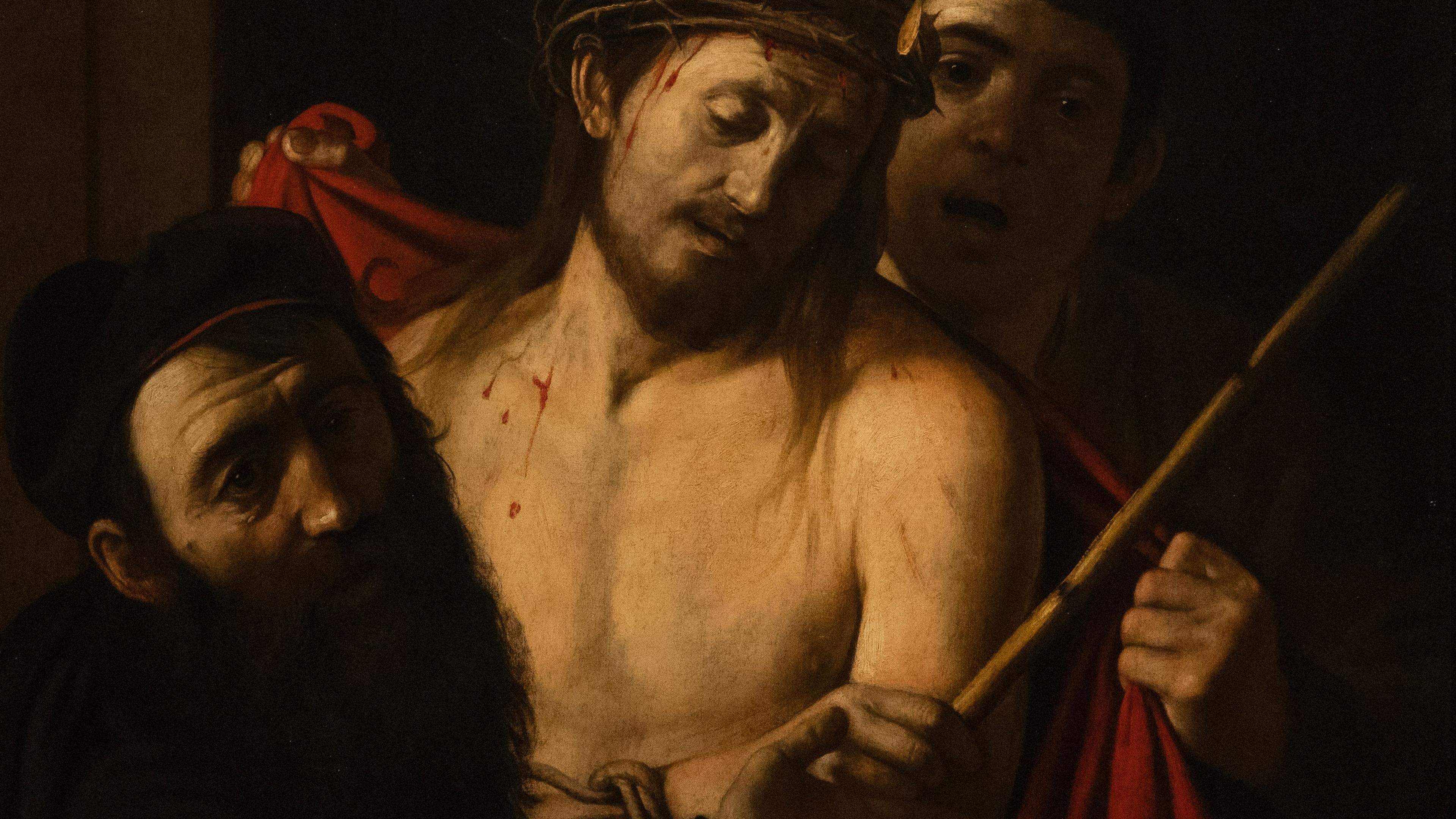 Das dunkle Gemälde mit dem Titel „Ecce Homo“, das einen blutüberströmten Jesus mit Dornenkrone kurz vor seiner Kreuzigung zeigt, ist eines von nur etwa 60 bekannten Werken des  italienischen Meisters Caravaggio.