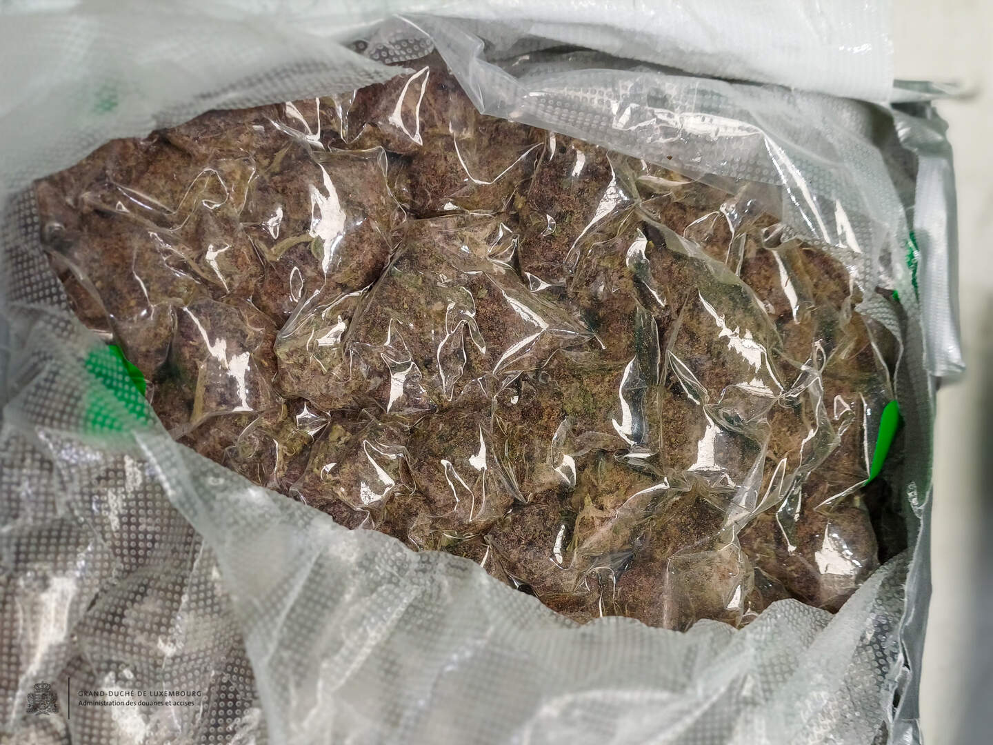 Almost 58kg of marijuana was seized during the operation