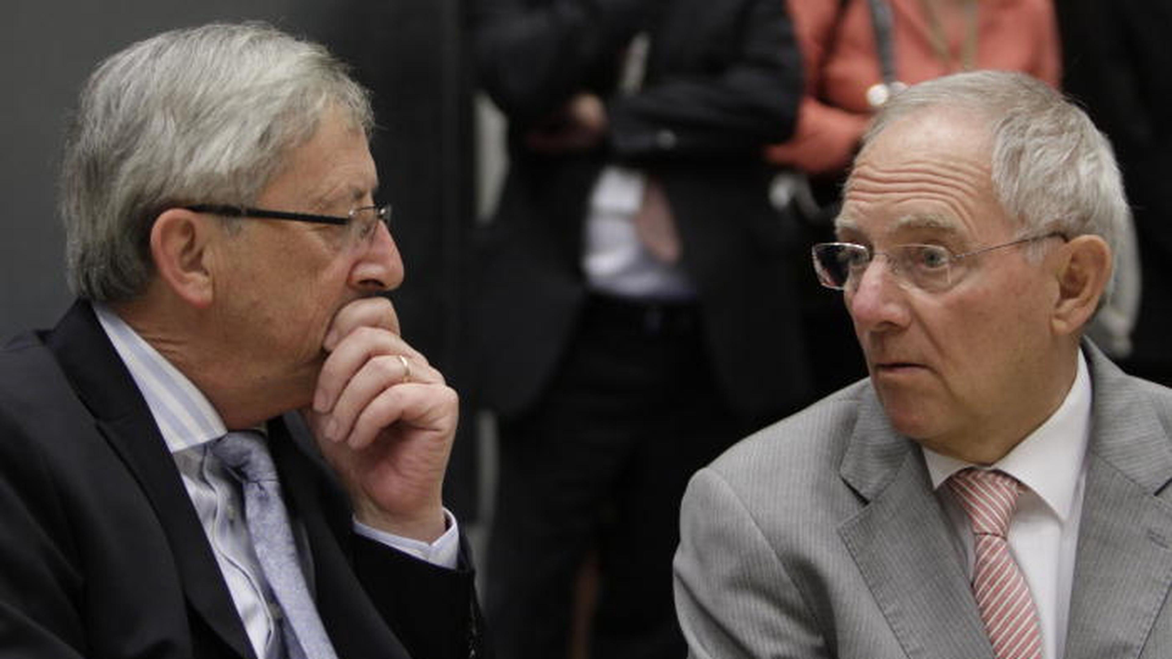 Jean-Claude Juncker und der verstorbene Wolfgang Schäuble (rechts) standen sich politisch und menschlich sehr nahe.