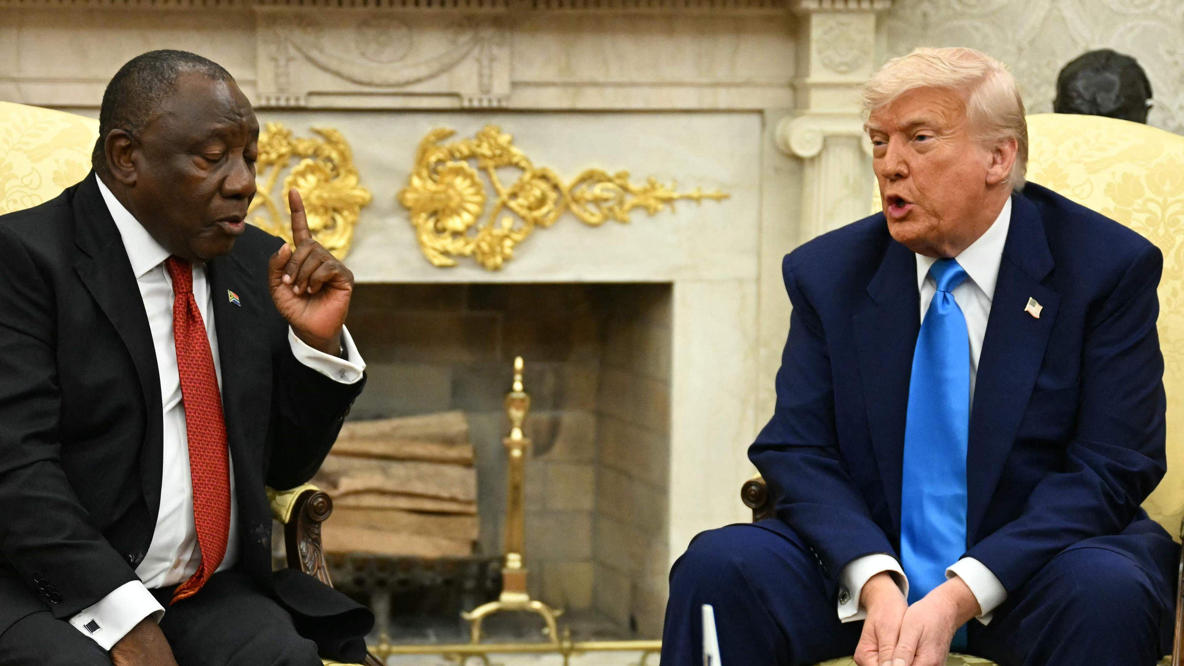 Trump performs South Africa’s president