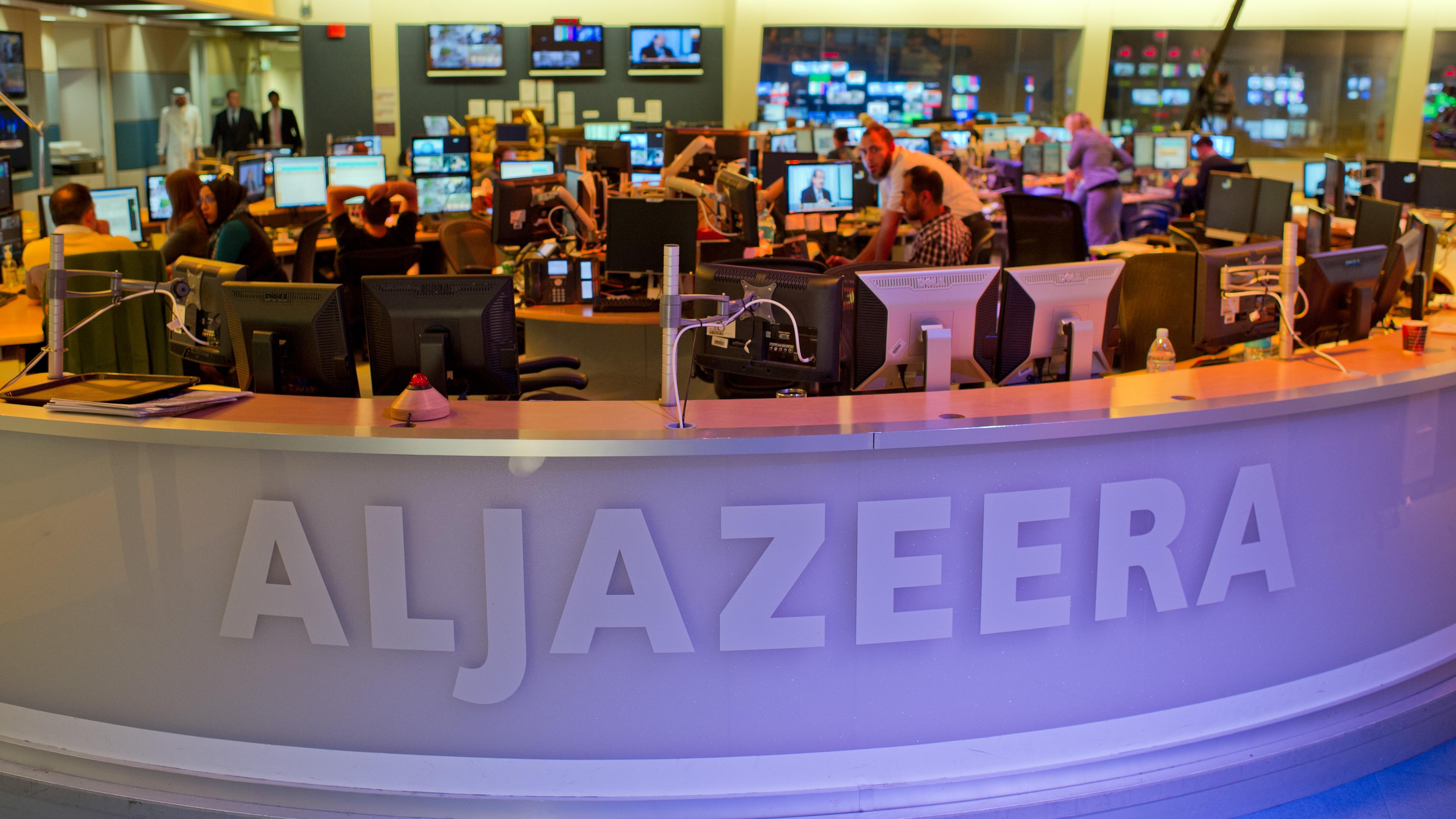 Der Newsroom von Al-Dschasira Doha, der Hauptstadt von Katar. Das Studio in Israel steht nun kurz vor dem Aus.