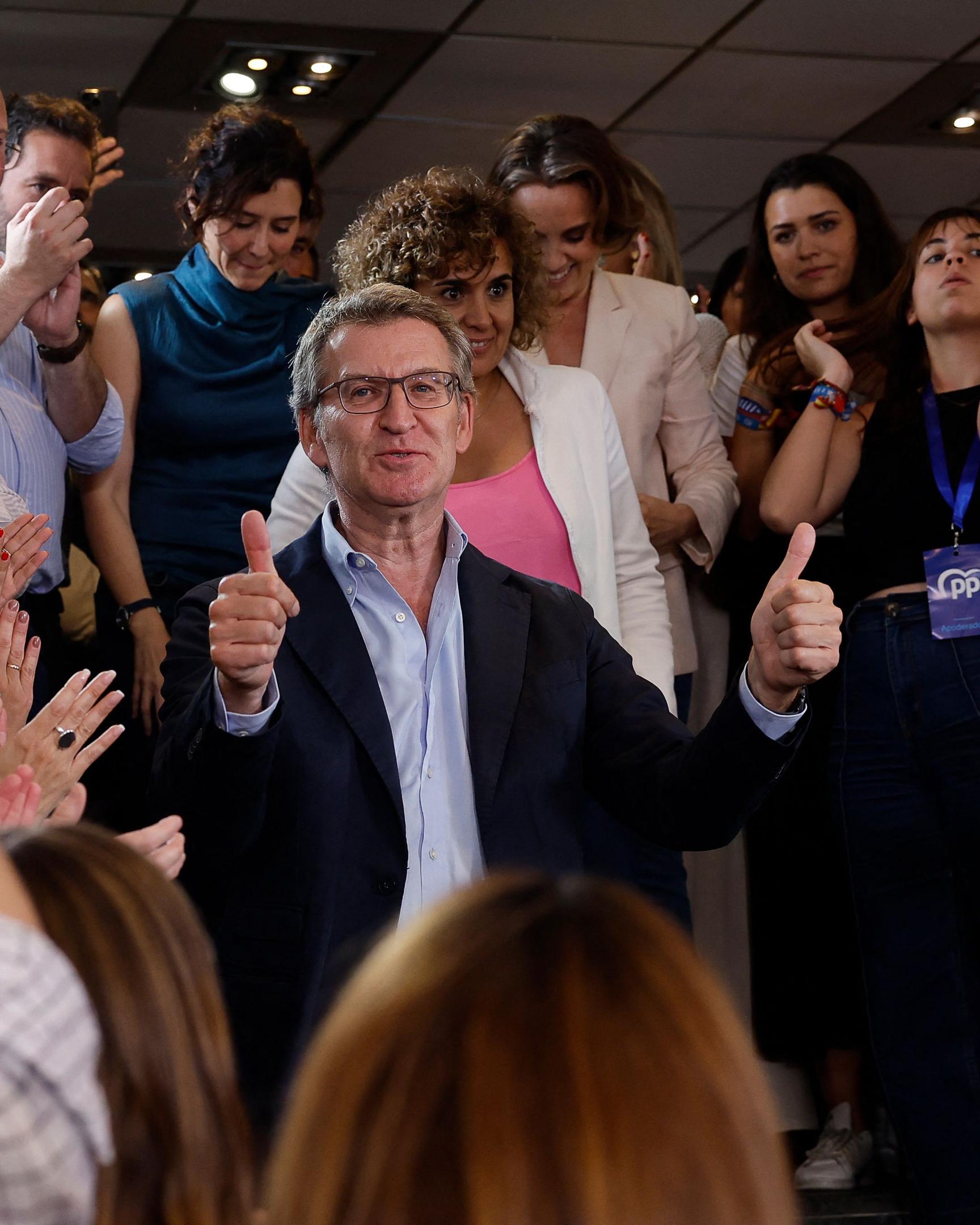 PP-Chef Alberto Núñez Feijóo ist der Gewinner der Europawahl in Spanien. Doch auch Regierungschef Sanchez steht gut da.