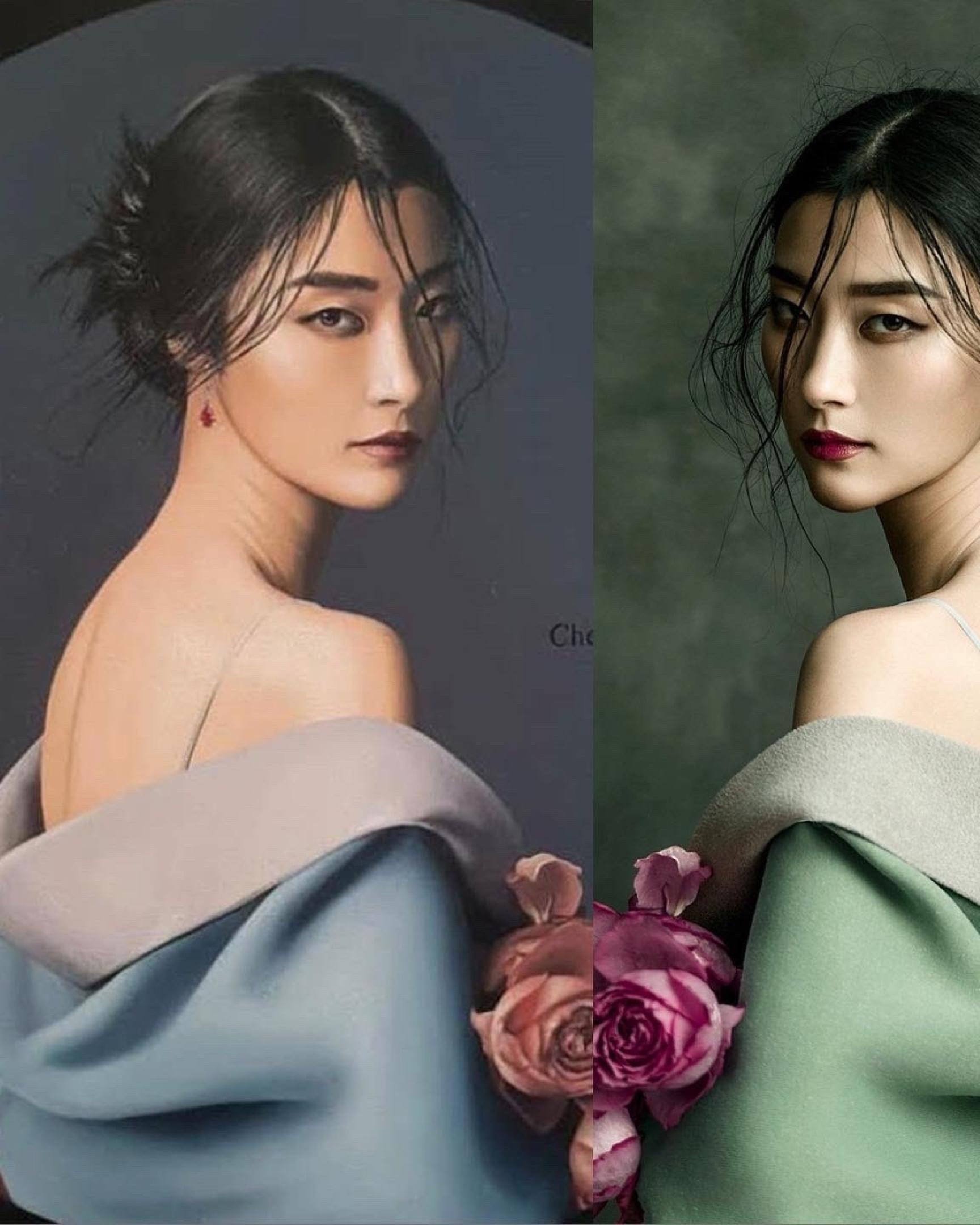 Jingna Zhang veröffentlichte dieses Bild auf Instagram: Links die Arbeit von Jeff Dieschburg, rechts ihr eigenes Werk. 