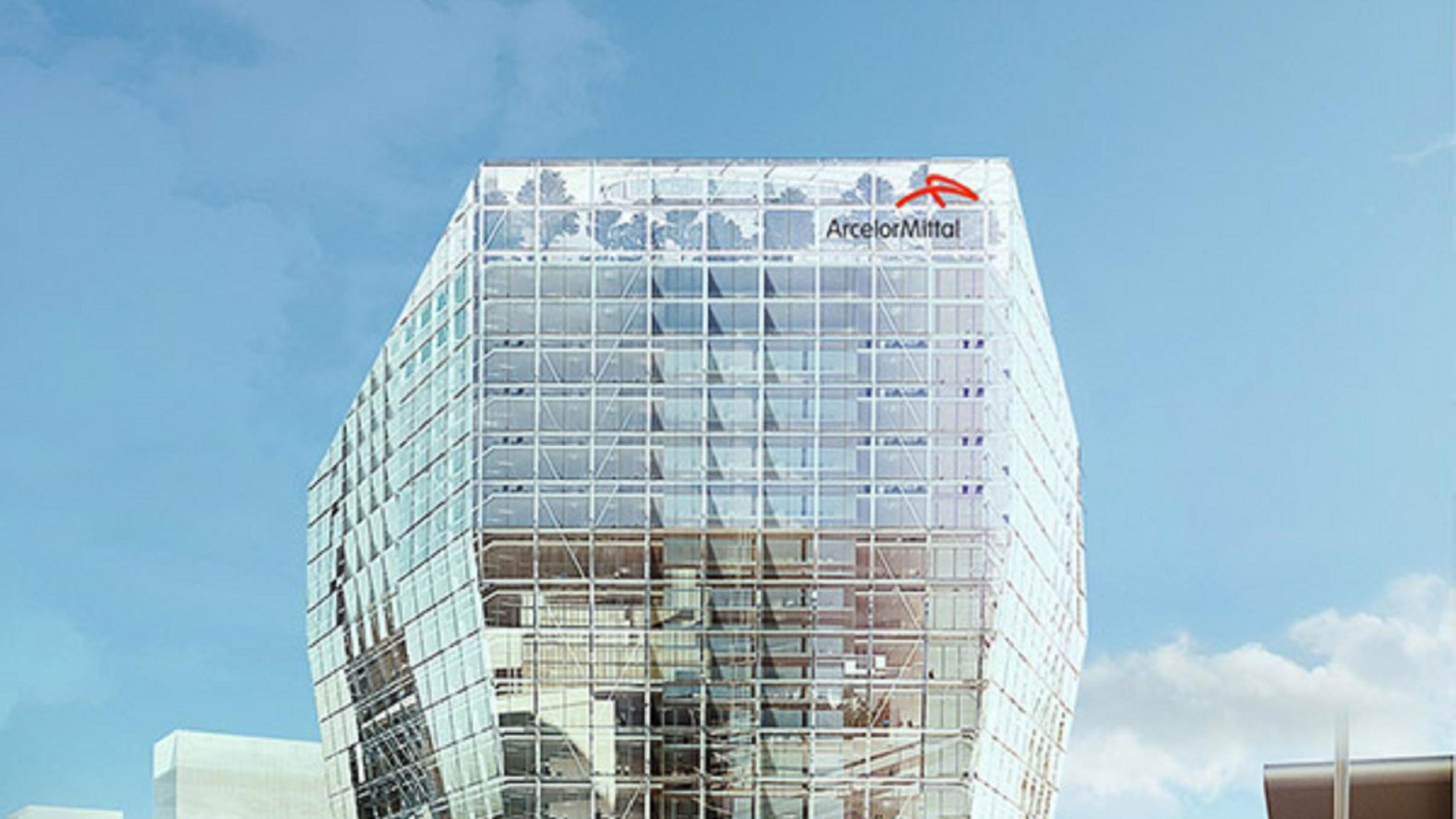 Das futuristische Gebäude von Arcelor und Staat soll neue Maßstäbe bei der Skyline auf Kirchberg setzen. 