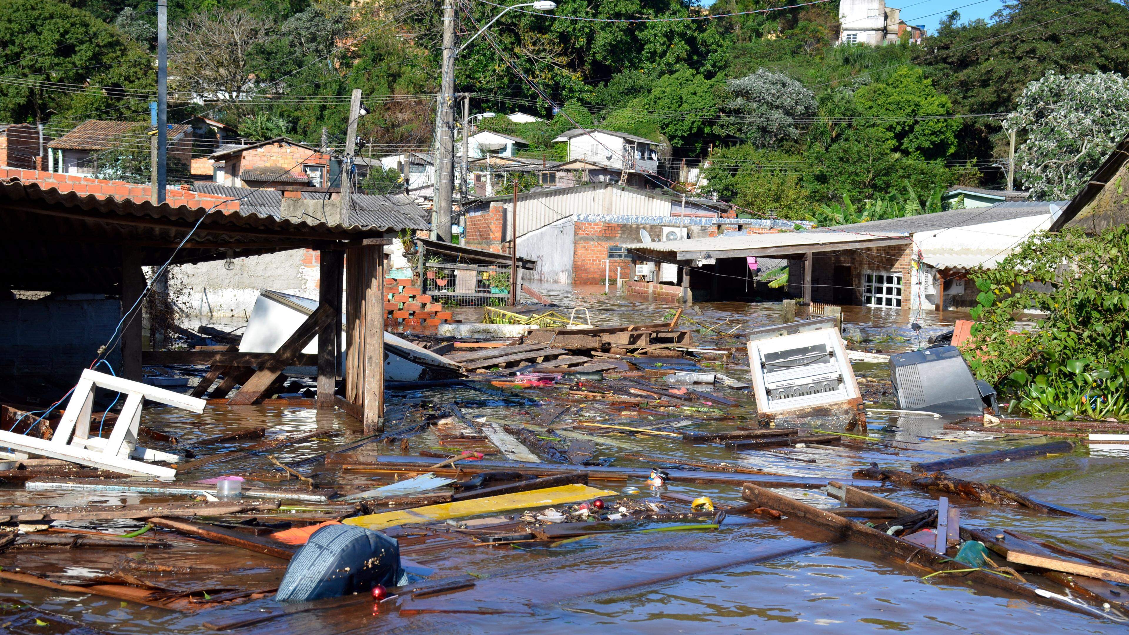 Vila dos Sargentos, in der südlichen Zone der Gemeinde Porto Alegre, wurde erneut überschwemmt.