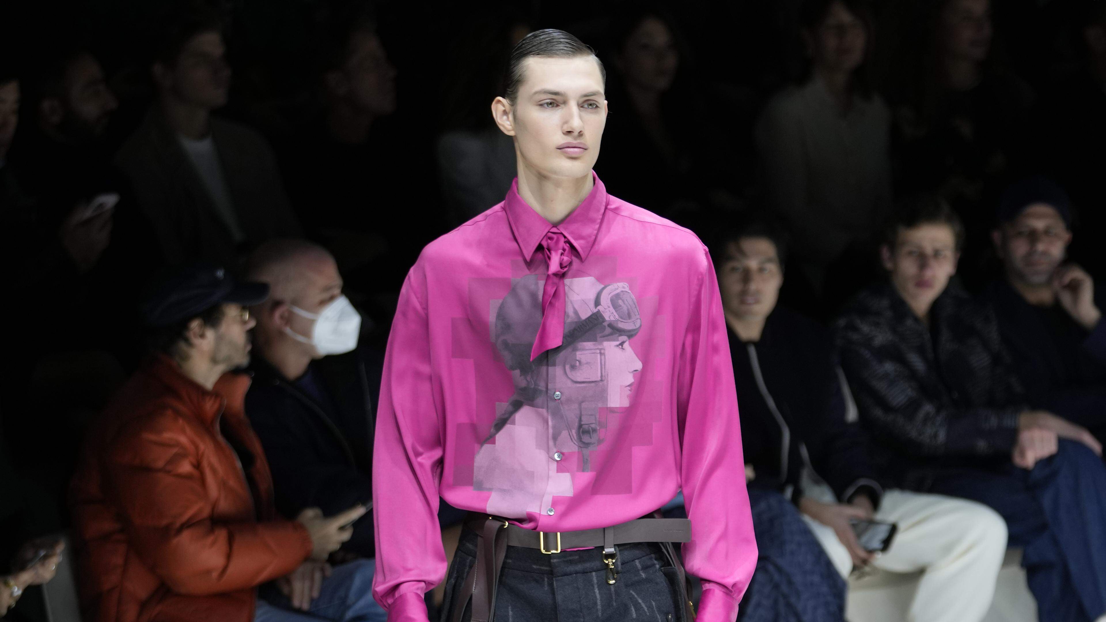 Schön oder schrecklich? Ein Hemd der Emporio-Armani-Männerkollektion auf der Modewoche in Mailand. 