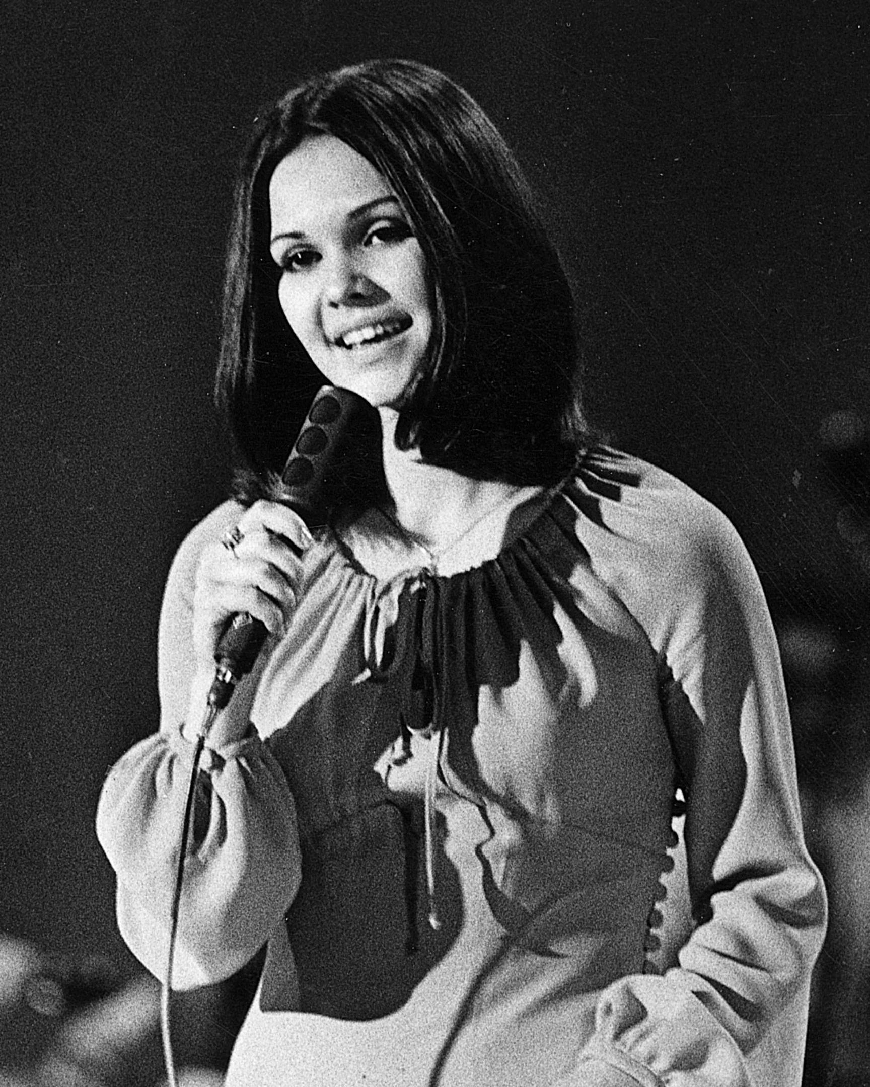 Anne-Marie David pendant sa prestation acclamée à l‘Eurovision.