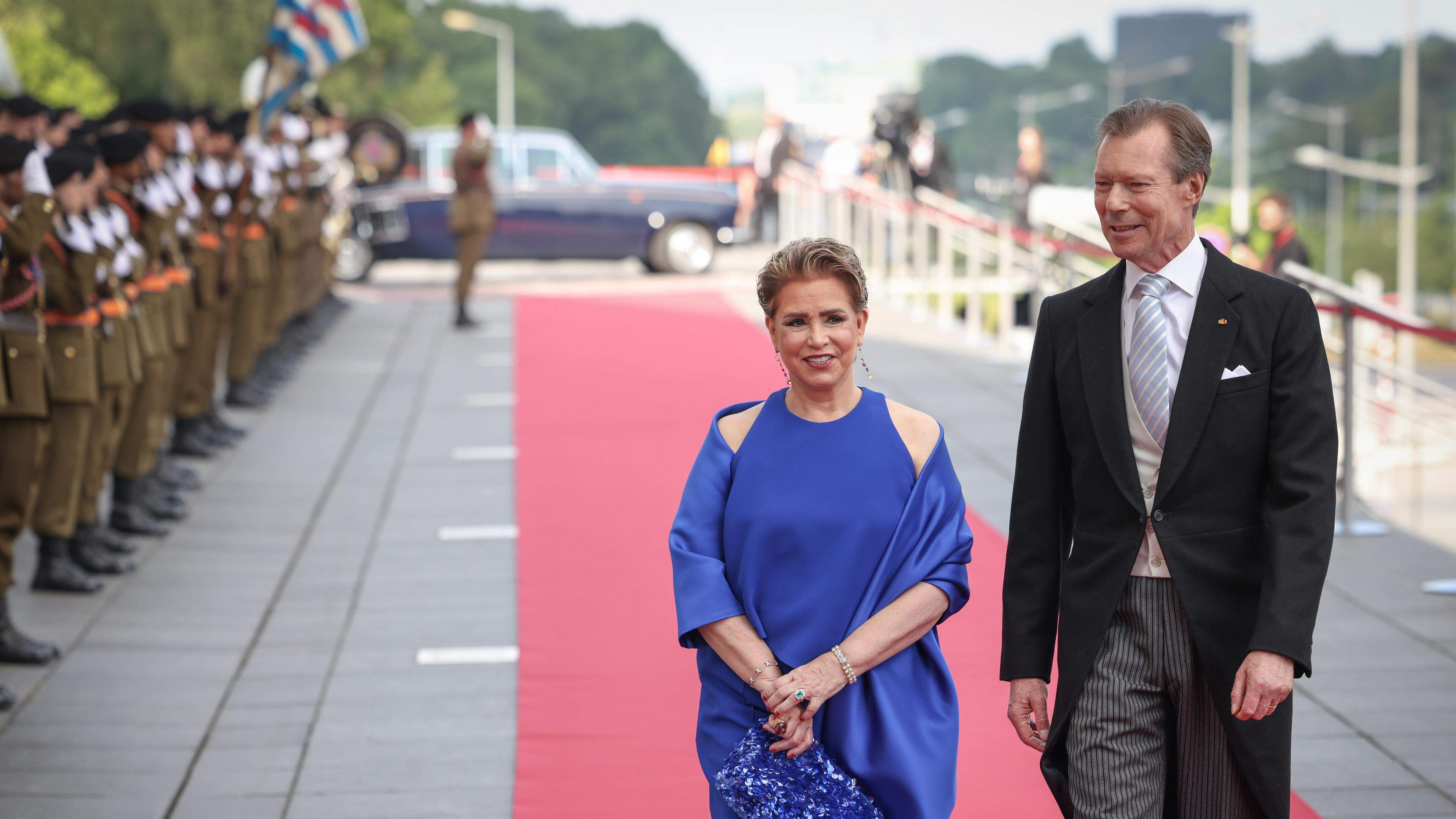 Großherzog Henri und Großherzogin Maria Teresa beim offiziellen Festakt in der Philharmonie am Nationalfeiertag 2023.