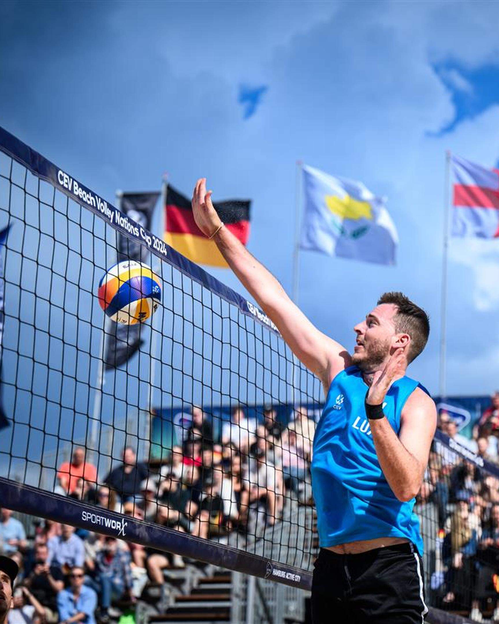 Chris Zender genoss die Atmosphäre beim Beach Volley Nations Cup in Hamburg.