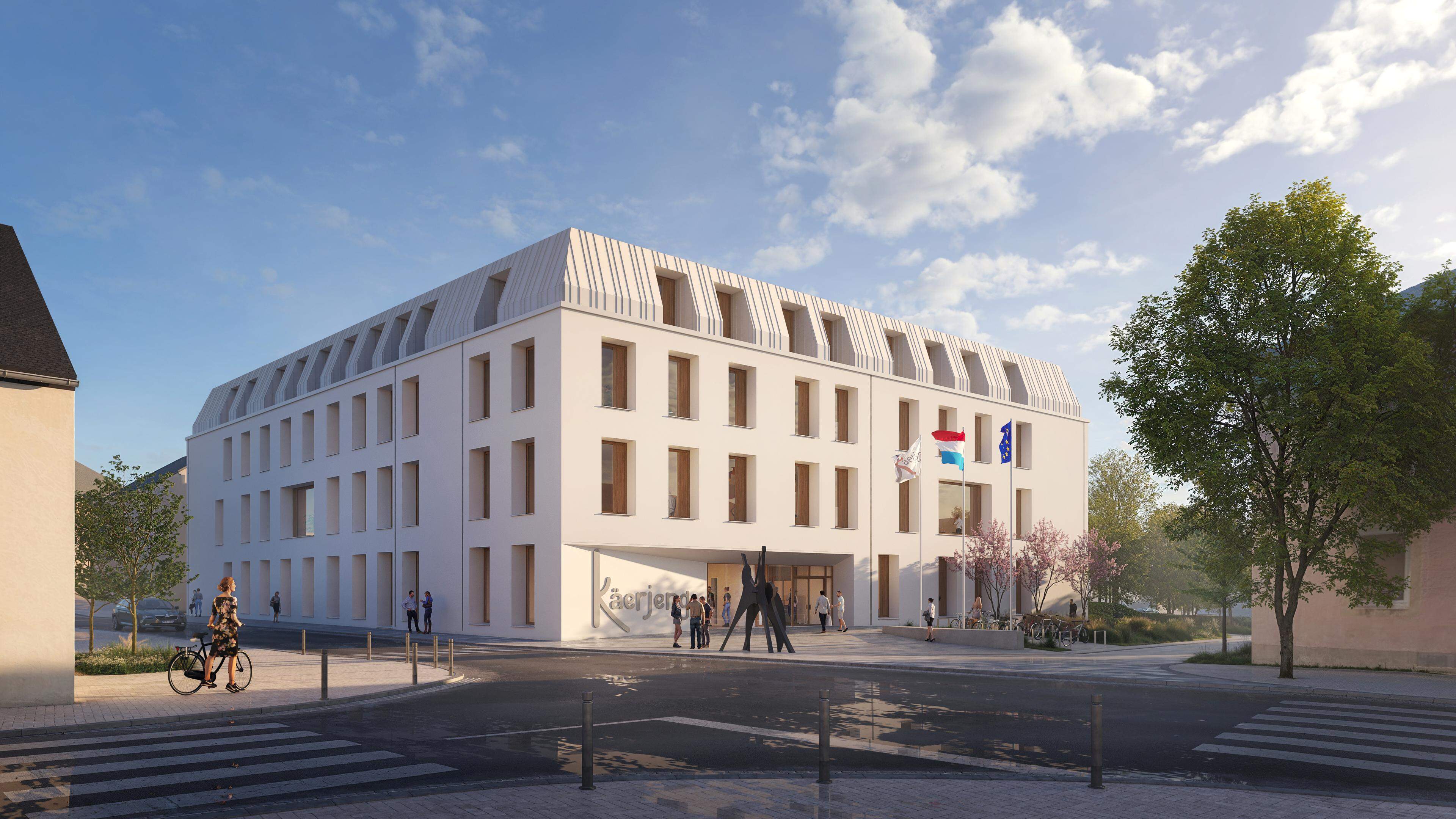 Sans chauffage ni climatisation: Käerjeng construit un hôtel de ville  inhabituel | Virgule