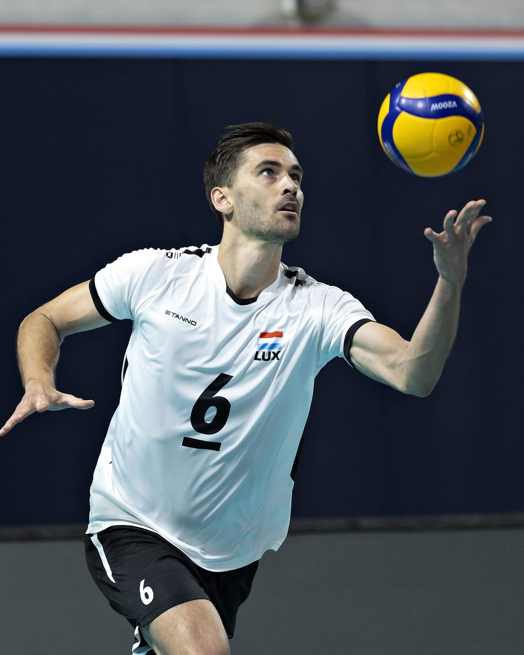 Gilles Braas (Luxemburg 6) / Volleyball, Golden League Maenner, Luxemburg - Ukraine / 26.05.2024 / Luxemburg / Foto: Christian Kemp