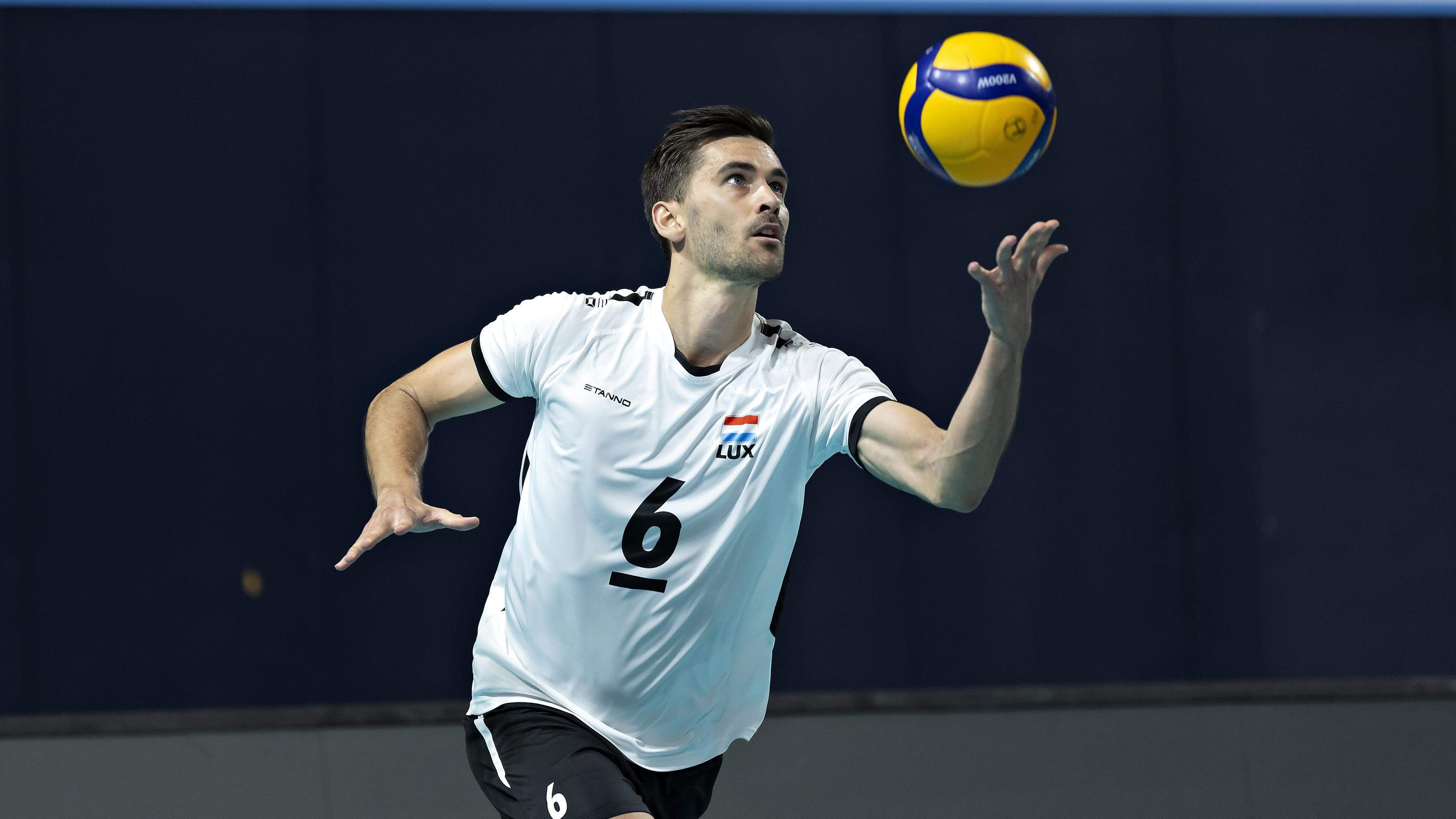 Gilles Braas (Luxemburg 6) / Volleyball, Golden League Maenner, Luxemburg - Ukraine / 26.05.2024 / Luxemburg / Foto: Christian Kemp