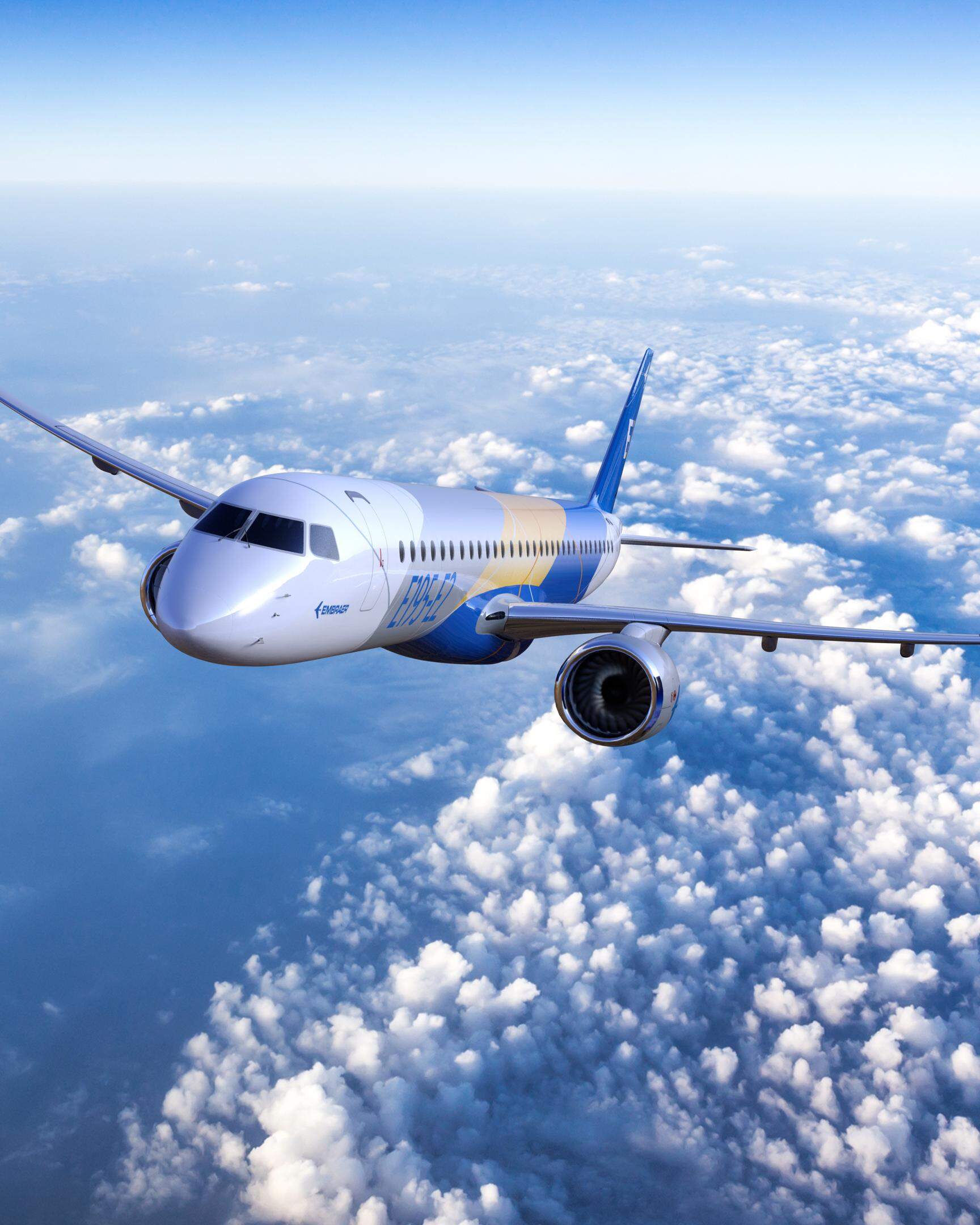 Die größeren Embraer-Maschinen haben Platz für rund 100 Passagiere. Langstreckenflugzeuge will die Gesellschaft vorerst nicht bauen, sondern Lufttaxis.