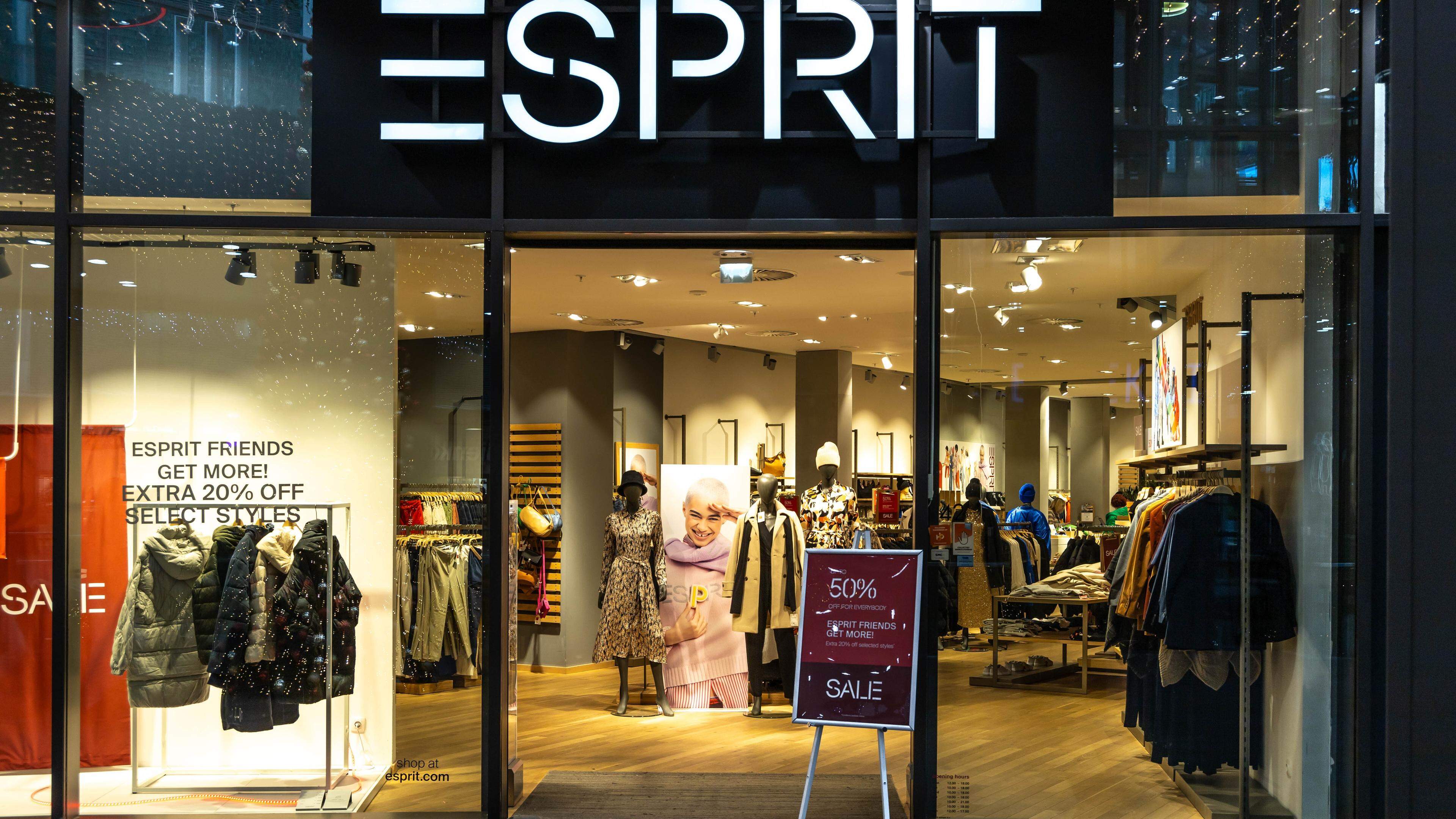 Esprit's Belgian and Swiss subsidiaries filed for bankruptcy earlier this year